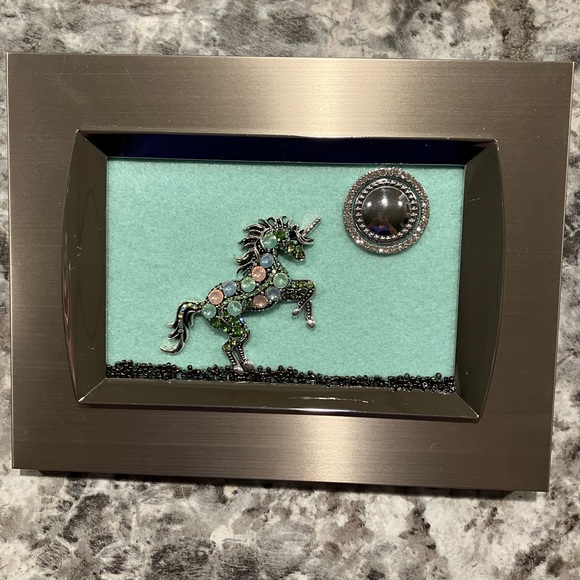 FRAMED JEWELRY ART PICTURE. HANDMADE UNIQUE OOAK GIFT 💝 IDEA - Picture 8 of 9